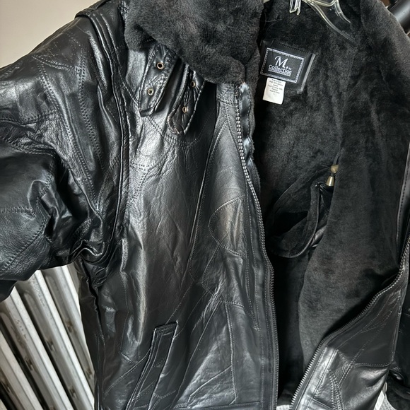 Mens M Collection Genuine Lamb Leather Jacket New - Picture 2 of 12